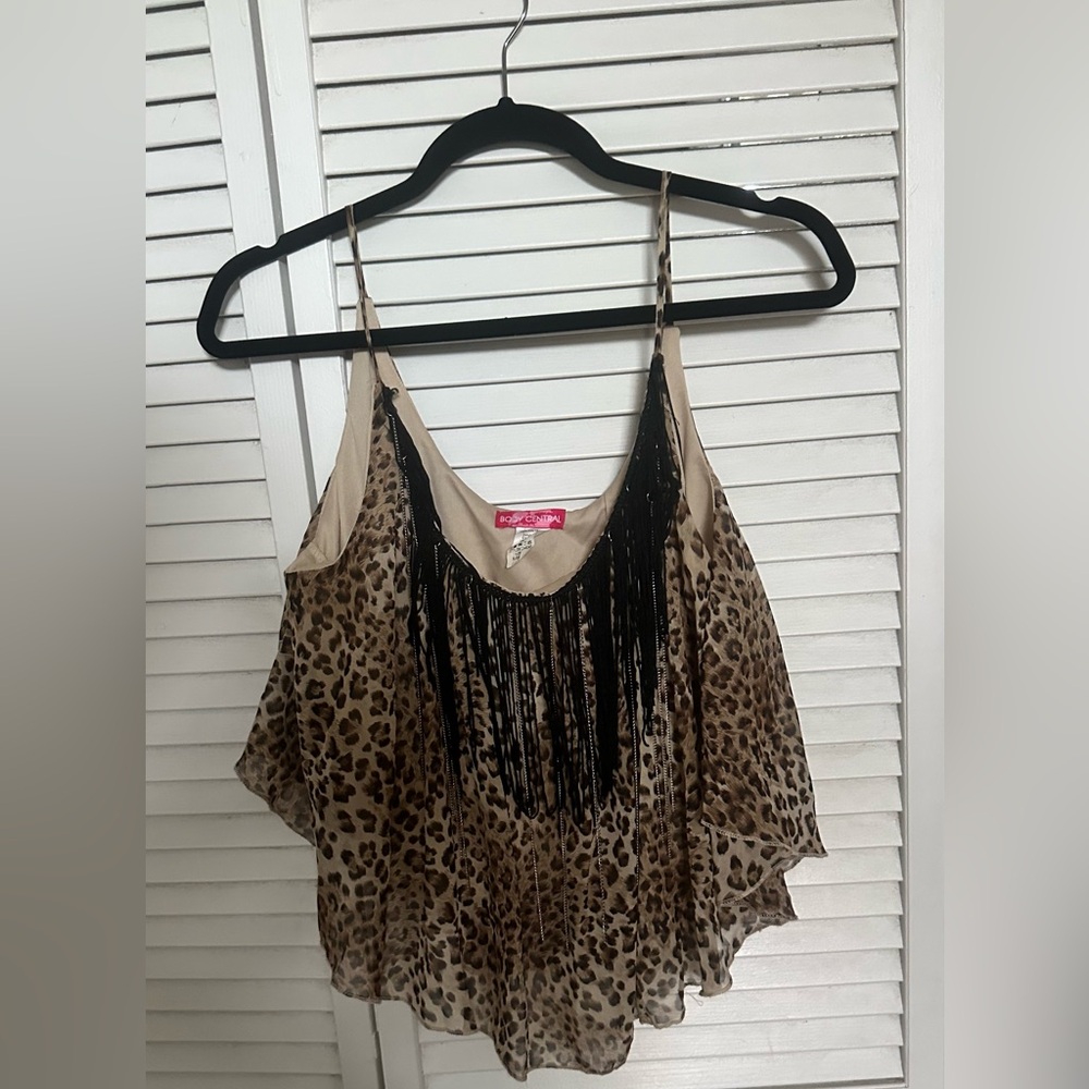 Vintage leopard tank top shirt